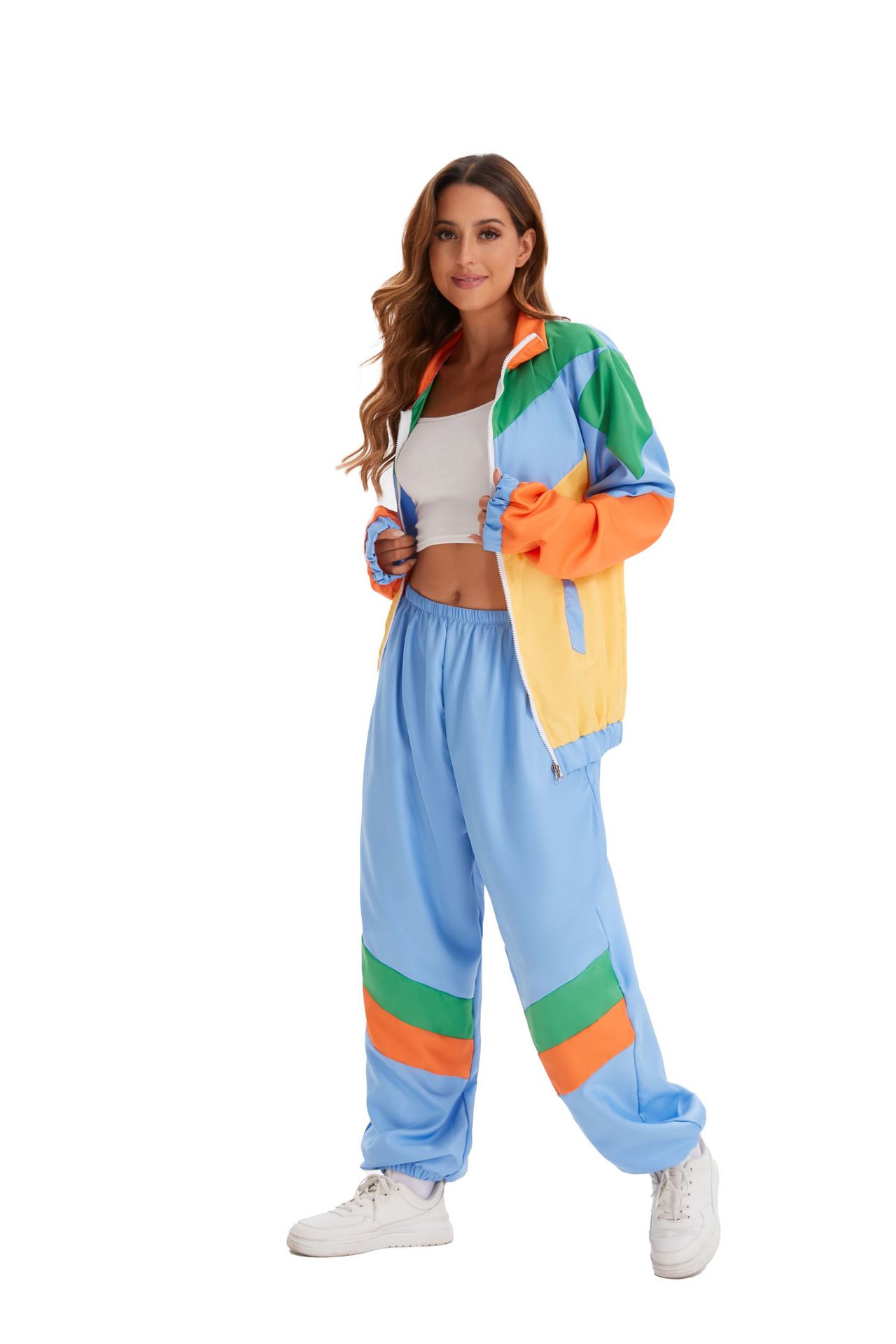 80s Vintage Hip Hop Tracksuit Halloween Retro Costume Fashion Sportswear